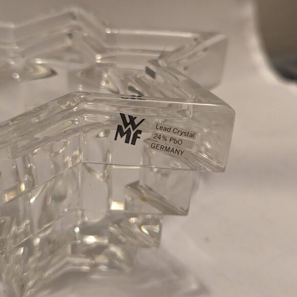 Stunning Lead Crystal Star of David Candle Holder - Picture 3 of 4